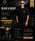 Black & Beast Oversized T-Shirt